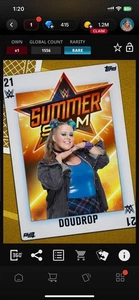Topps Slam WWE *Digital* 2021 Summerslam Gold - Doudrop 1556cc - Picture 1 of 1