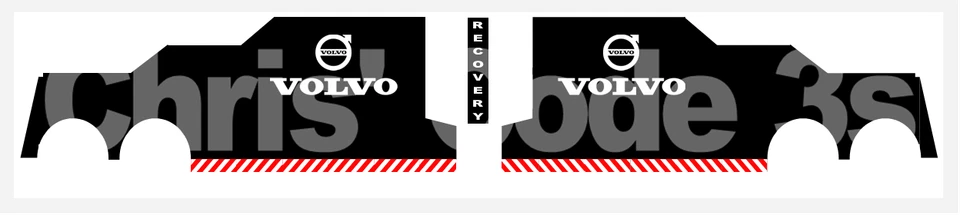 Calcomanías de recuperación de camiones Volvo código 3 traje Oxford camión de recuperación diecast camión Foto 1 de 1