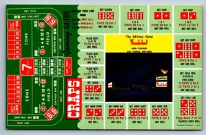 Postcard Las Vegas Nevada Hotel Thunderbird Casino Multiview Craps Table UNP WOB - Picture 1 of 2
