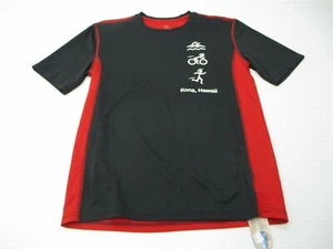 new ZORREL Men's Size XS Hawaii Ironman Black/Red Crew Neck Running T-Shirt - Picture 1 of 7