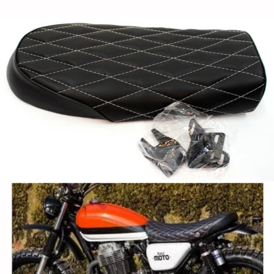 Motorcycle Cafe Racer Seat Flat Brat Line Saddle For Yamaha XJ Honda CB Suzuki - Image 1 of 4