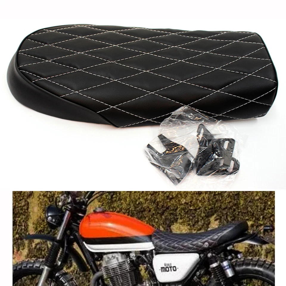 Сиденье гоночное мотоциклетное кафе плоское седло для Yamaha XJ Honda CB Suzuki - Изображение 1 из 4