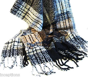 Moderna super weicher karierter Schal schwarz grau Toast - NEU - Bild 1 von 2