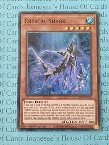 LED9-EN002 Crystal Shark Super Rare Yu-Gi-Oh Card 1st Edition New - Picture 1 of 4