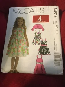 McCalls children’s patern girls M6018 size 3  - 4 - 5  - Picture 1 of 2