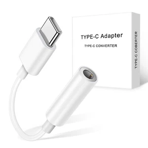 For Samsung S23 S22 S21 N20 USB-C Type-C to 3.5mm AUX Headphone Earphone Adapter - Picture 1 of 15