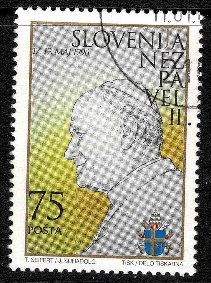 Словения 1996 Папа Иоанн Павел II - б/у - Изображение 1 из 1