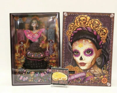 Barbie 2021 Female Dia De Los Muertos Day of The Dead Doll Mattel Rare Halloween - Image 1 of 4