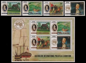 Islas Cook 1984 - Mi-Nr.o 1010-1013 & Block 145 ** - Estampillada sin montar o nunca montada - barcos / barcos - Imagen 1 de 1