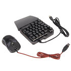 One Hand Gaming Keyboard And Mouse Combo RGB Keypad Mouse Adapter Wired