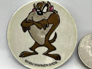 Pogs Vintage 1994 Warner Bros. Loony Tunes TAZ Tasmanian Devil. Metal Slammer. - Imagen 1 de 3