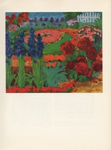 1959 Vintage EMIL NOLDE "FLOWER GARDEN N" FuLL COLOR offset Art Lithograph Print - Picture 1 of 2