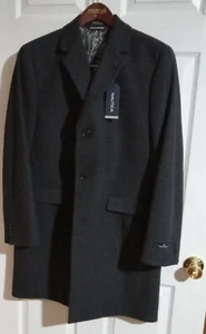 Abrigo de hombre Nautica, negro, talla 40R mezcla de lana longitud media botones y bolsillos NUEVO - Imagen 1 de 12