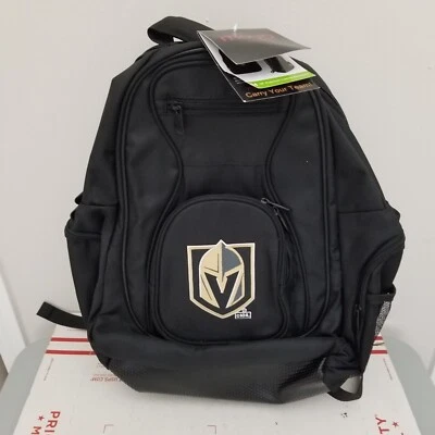 Mochila Mojo Vegas Golden Knights preta 19" bolsa para laptop logotipo oficial NHL NOVA - Imagem 1 de 4