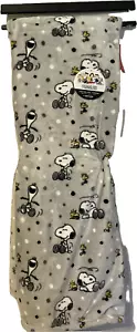 Grey SNOOPY & Woodstock Polka Dot OVERSIZE Throw Blanket 60x70 inch - Picture 1 of 2