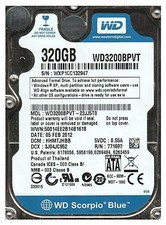 Western Digital 2.5" SATA - Hardisk - WDC WD3200BPVT-22JJ5TO