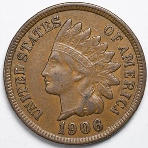 1906 Extremely Fine (XF) Indian Head Penny Cent - Picture 1 of 4
