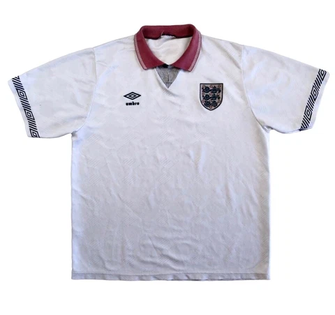 ENGLAND 1990/92 UMBRO Home Football Shirt M/L Vintage Soccer Jersey Cover