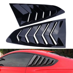NEW Gloss Black Vent Side Window Louver Cover Decor For 2015-2021 Ford Mustang - Bild 1 von 9