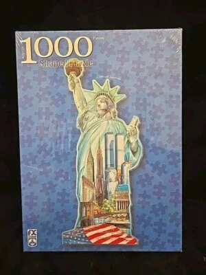 New Sealed FX Schmid Statue Of Liberty Americana Shaped Puzzle 1000 Pieces - Image 1 of 4