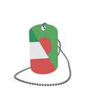 Dog Tag Flagge Fahne Bangladesh-Italien Erkennungsmarke Alu 30 x 50 mm