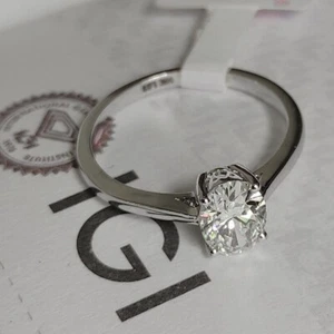 IGI Certified Lab Grown Diamond Engagement Ring 14k White Gold 1ct - Picture 1 of 14