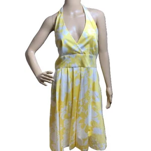 American Living gelbes ärmelloses Neckholder-Kleid Größe 12 50er Jahre ätherisch ästhetisch - Bild 1 von 18