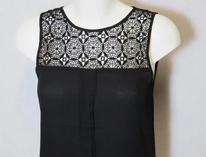 Top, Blusentop mit Spitze, Only, schwarz, Gr. 34 - Bild 1 von 3