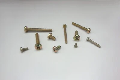 Intaglio a Croce Viti Giallo Zincato, Molti Misure din 7985 Lenti Vite Ph - Immagine 1 di 2