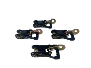 Schwerlast Ratsche mit schwarzem Griff und Karabinerhaken | 4er Pack - Bild 1 von 3