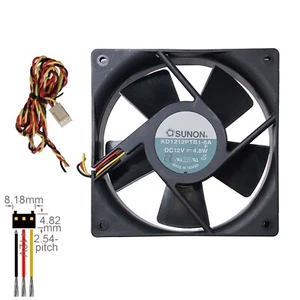 Fan Muffin Cooling DC 12V DC12V 12VDC 120mm 120x120x25 Sunon KD1212PTB1-6A Cut - Picture 1 of 3