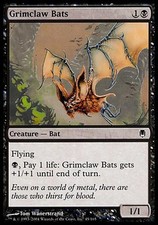 1x FOIL Grimclaw Bats Darksteel MtG Magic Black Common 1 x1 Card Cards