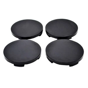 4x Aussen 64mm / Innen 62mm Schwarze Nabenkappen Felgendeckel Radnabendeck K09b  - Bild 1 von 4