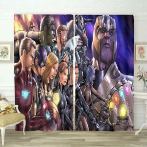 Alliance Superman 3D Blockout Photo Print Curtain Fabric Curtains Window - Imagen 1 de 10