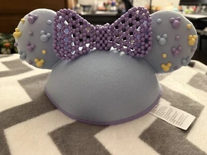 Neu Disney blau mit lila & gelben Perlen Hut Ohren - Bild 1 von 4