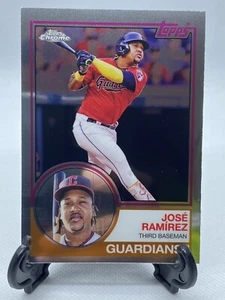 2023 Topps Chrome Lids Mitchell & Ness - 1983 Design #83-6 Jose Ramirez - Picture 1 of 3