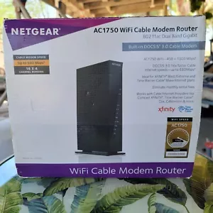 NETGEAR Modem DOCSIS 3.0 AC1750 Wifi Router C6300 Gigabit Spectrum Xfinity TWC - Picture 1 of 6