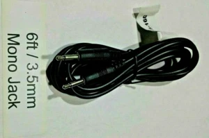 6 Fuß Abschirmung 3,5 mm/Stecker auf Stecker Mono Audio/Verlängerungskabel Hohe Qualität. - Bild 1 von 1