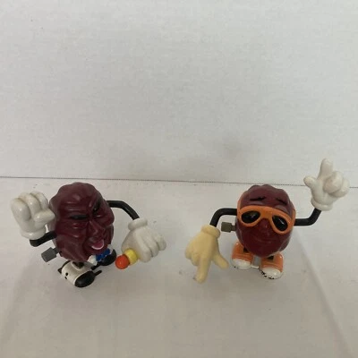 Juguetes de cuerda de plástico California Raisins 1987 (lote de 2) Foto 1 de 4