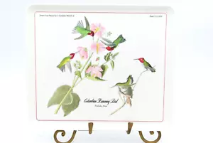 Bandeja de melamina colibrí colombiano de diseño vintage importaciones servir bocadillo bebida - Imagen 1 de 4