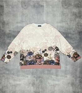 Ivko Size 44 Jacquard Pullover Floral Pattern Print  - Picture 1 of 11