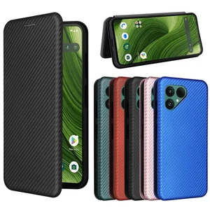 Für Fairphone 6 Luxus Carbonfaserleder Business Wallet PHONE Case Cover - Picture 1 of 28