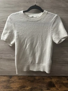 Abercrombie & Fitch Kurzarm Pullover Damen XS Strick weiß - Bild 1 von 3