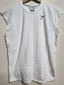 Gymshark weißes ärmelloses T-Shirt Gr. S Gym Workout Training Active Tank NEU - Bild 1 von 7