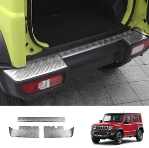 3PCS For 2025 Suzuki Jimny JC74 JB74 Silver Rear Bumper External Sill Guard Trim - Picture 1 of 5