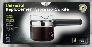 Repuesto de jarra de café espresso de vidrio Medelco, 4 tazas, se adapta a la mayoría de las máquinas de café espresso nueva en caja - Imagen 1 de 8