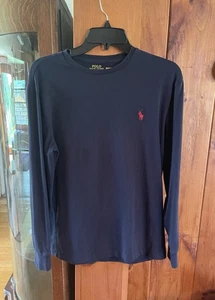 Ralph Lauren Poly Cotton Dark Navy Classic Fit Mens Unisex Top S/M - Picture 1 of 4