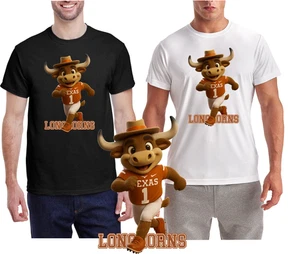 NEW / Texas Longhorns Mascot Shirt / T-Shirt / Quality Wicking Tee - Picture 1 of 6