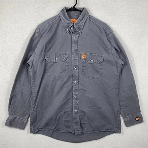 Wrangler FR Fire Resistant Shirt Men’s M Gray RIGGS Workwear Construction READ - Picture 1 of 10