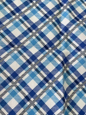 "Cuarto de grasa de algodón a cuadros azul 18""x21"" nuevo" Foto 1 de 2